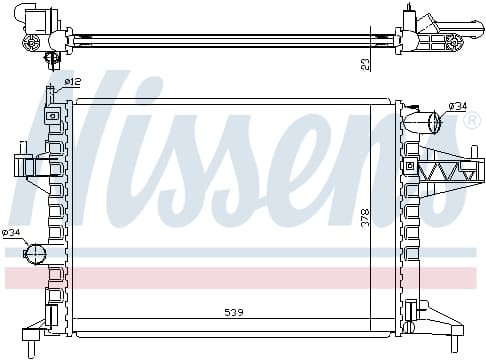 Radiator apa racire motor (transmisie manuala) OPEL COMBO, COMBO TOUR, CORSA C, TIGRA 1.4-1.8 dupa 2000