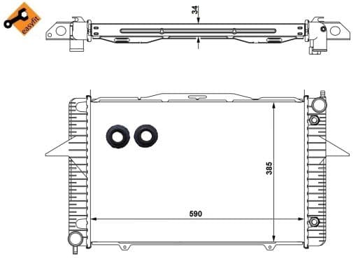 Radiator apa racire motor VOLVO C70 I, S70, V70 I, XC70 CROSS COUNTRY 2.0-2.5D intre 1995-2005