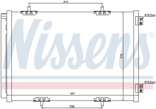 Radiator clima AC cu uscator CITROEN C2, C3 AIRCROSS II, C3 I, C3 II, C3 III, C3 PICASSO, C4 CACTUS, DS3; OPEL CROSSLAND X; PEUGEOT 1007, 2008 I, 207, 207 CC, 207 SW, 208 1.0-1.6D dupa 2005