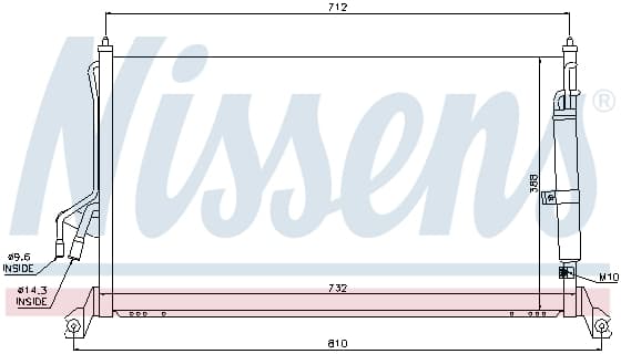 Radiator clima AC cu uscator INFINITI FX 3.5 4.5 intre 2003-2008