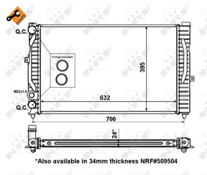 Radiator motor (Manual, cu elemente montaj) potrivit AUDI A4 B5, A6 C5; SKODA SUPERB I; VW PASSAT B5, PASSAT B5.5 1.6-2.3 -03.08