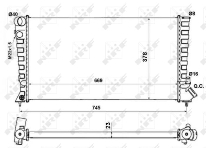 Radiator motor (Manual) potrivit CITROEN BERLINGO, BERLINGO MINIVAN, C-ZERO, XSARA; OPEL MOVANO; PEUGEOT 306, ION, PARTNER, PARTNER MINIVAN 1.5D-Electric
