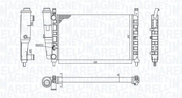 Radiator motor (Manual) potrivit FIAT FIORINO, FIORINO MINIVAN; INNOCENTI ELBA 1.1-1.6