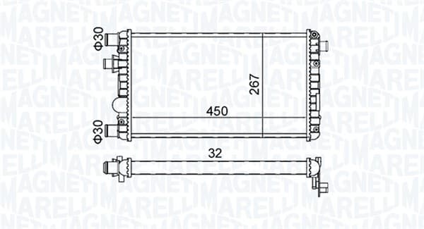 Radiator motor (Manual) potrivit FIAT SEICENTO 600 1.1