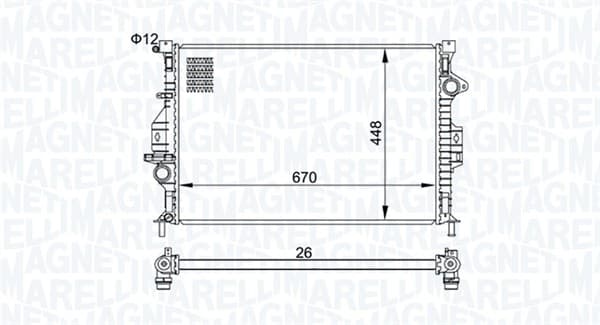 Radiator motor (Manual) potrivit VOLVO S60 II, S80 II, V60 I, V70 III; FORD C-MAX II, FOCUS III, GALAXY II, GRAND C-MAX, KUGA I, KUGA II, S-MAX 1.6-2.0D