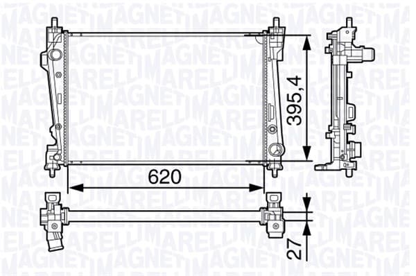 Radiator motor potrivit ALFA ROMEO GIULIETTA, GIULIETTA HATCHBACK 1.6D 2.0D