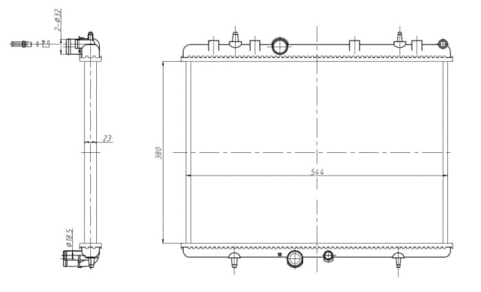 Radiator motor potrivit DS DS 4, DS 5; CITROEN BERLINGO, BERLINGO MULTISPACE, BERLINGO MINIVAN, C2, C2 ENTERPRISE, C4, C4 GRAND PICASSO I, C4 GRAND PICASSO II, C4 I, C4 II 1.2-Electric