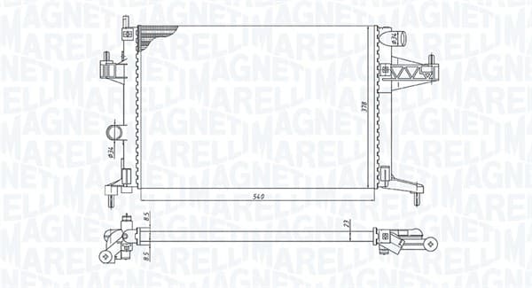 Radiator motor potrivit OPEL COMBO TOUR, COMBO MINIVAN, CORSA C, TIGRA 1.4-1.8