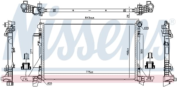 Radiator racire motor (automat) potrivit NISSAN INTERSTAR, NV400; RENAULT MASTER III 2.3D 02.10-