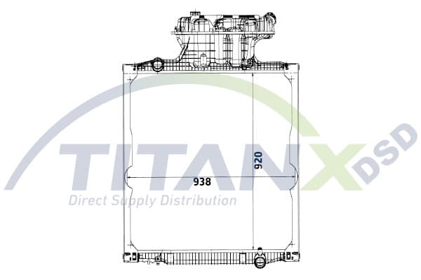 Radiator racire motor (cu rama) potrivit MAN TGA, TGS I, TGX I D0836LF41-D2876LF25 06.99-