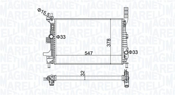 Radiator racire motor potrivit FORD C-MAX II, FOCUS III, GRAND C-MAX, TOURNEO CONNECT V408 NADWOZIE WIELKO, TRANSIT CONNECT V408 MINIVAN 1.0 1.6