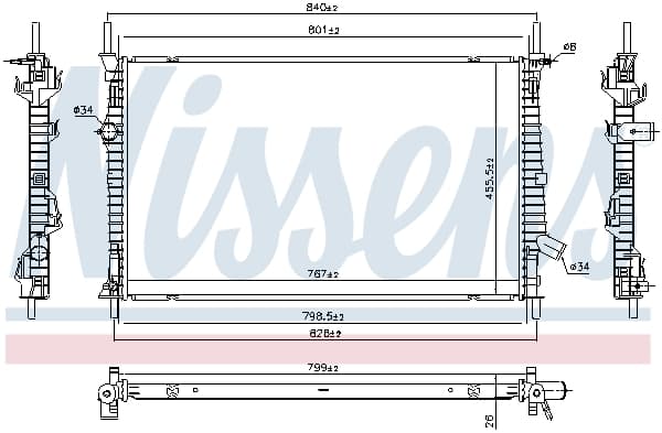 Radiator racire motor potrivit FORD TOURNEO CUSTOM V362, TRANSIT CUSTOM V362, TRANSIT V363 2.0D 2.0DH