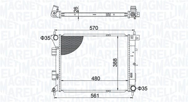 Radiator racire motor potrivit HYUNDAI ELANTRA V, I30; KIA CEE D, PRO CEE D 1.4D 1.6 1.6D