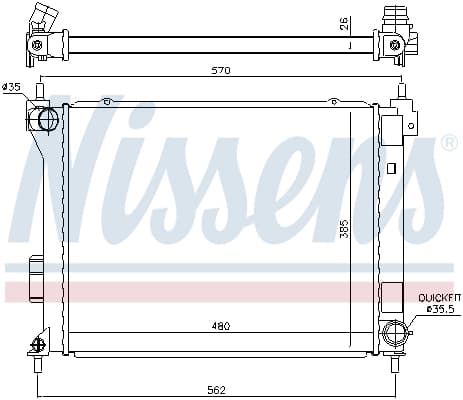 Radiator racire motor potrivit HYUNDAI I20 I 1.4D 1.6D -12.15