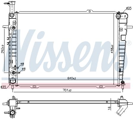 Radiator racire motor potrivit HYUNDAI TUCSON; KIA SPORTAGE II 2.0 2.7