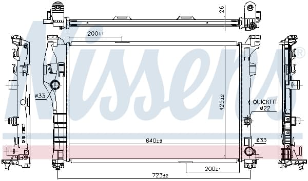 Radiator racire motor potrivit MERCEDES A (W176), CLA (C117), CLA SHOOTING BRAKE (X117), GLA (X156) 2.0