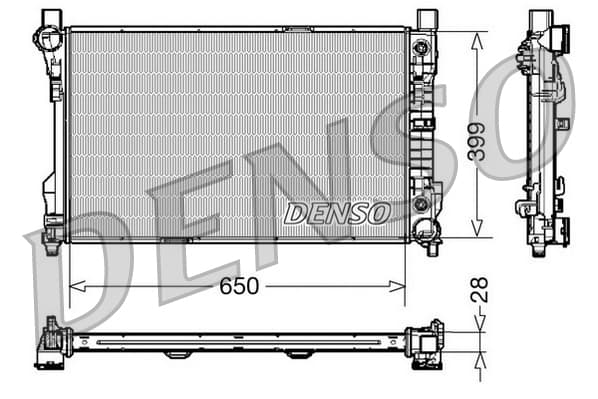 Radiator racire motor potrivit MERCEDES C (CL203), C (W203), C T-MODEL (S203), CLC (CL203), CLK (A209), CLK (C209), SLK (R171) 1.6-6.2