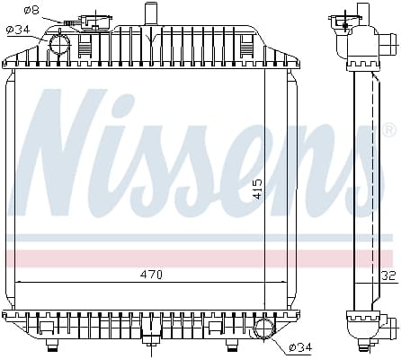 Radiator racire motor potrivit MERCEDES MB (W631) 2.4D