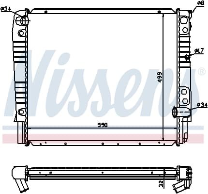 Radiator racire motor potrivit VOLVO 940, 940 II, 960 2.4D