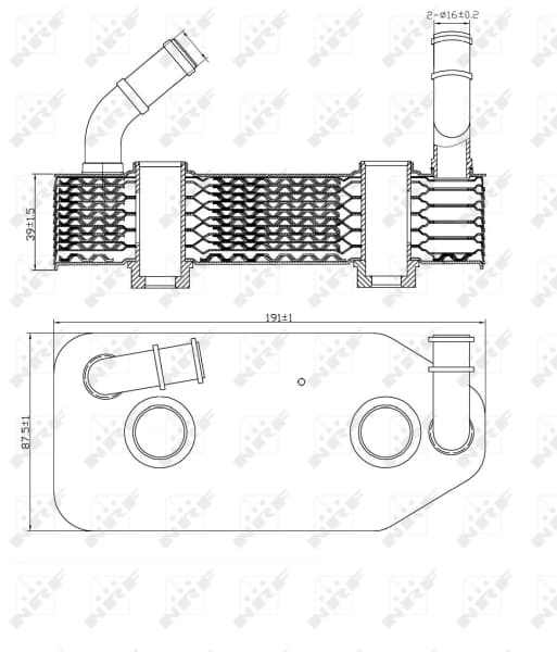 Radiator ulei termoflot potrivit AUDI A3; SKODA OCTAVIA I; VW CALIFORNIA T4 CAMPER, PASSAT B3 B4, POLO, POLO III CLASSIC, TRANSPORTER IV 1.6-2.5D 08.88-01.06