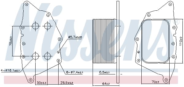 Radiator ulei termoflot potrivit BMW Seria 1 (F20), 1 (F21), 2 (F45), 2 GRAN TOURER (F46), I8 (I12), I8 (I15), X1 (F48), X2 (F39); MINI (F55), (F56), (F57), CLUBMAN (F54), COUNTRYMAN (F60) 1.2-2.0 09.