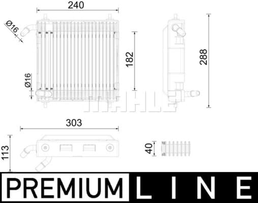 Radiator ulei termoflot potrivit BMW Seria 7 (G11, G12) 6.6 12.16-