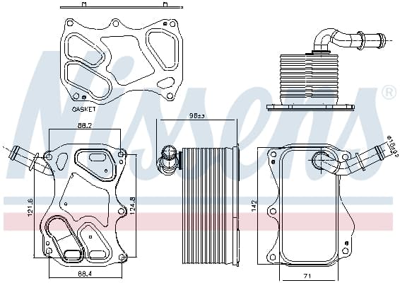 Radiator ulei termoflot potrivit MERCEDES C (A205), C (C204), C (C205), C T-MODEL (S205), C (W204), C (W205), CLS (C218), CLS SHOOTING BRAKE (X218), E (A207), E (A238), E (C207), E (C238) 3.0-3.5H 06.