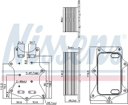Radiator ulei termoflot potrivit MERCEDES C T-MODEL (S205), C (W205) 1.6D 05.14-05.18