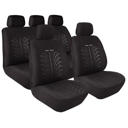 Set huse scaun fata si spate Road Track ,negru, Lampa