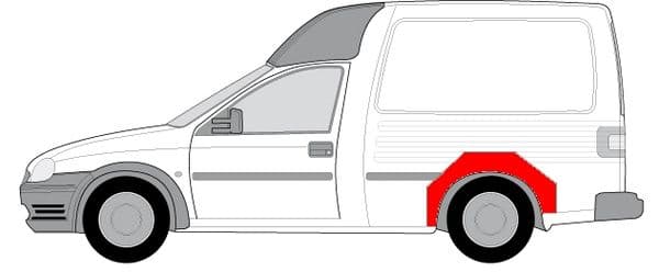 Segment reparatie aripa spate stanga OPEL COMBO B intre 1994-1997
