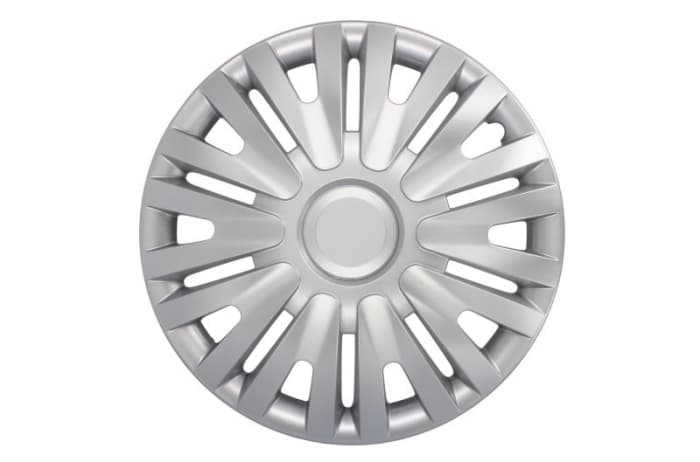 Set 4 bucati capac roata model Alpha, 15inch, culoare argintiu