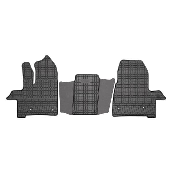 Set covorase cauciuc 3 piese BASIC, fata, negru, potrivit FORD TRANSIT CUSTOM V362 09.12-, Van, (2 per)