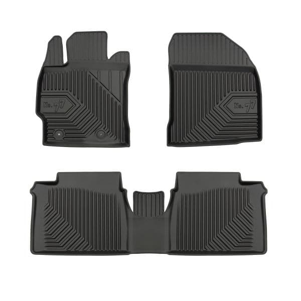Set covorase cauciuc 3 piese No. 77, fata spate negru, potrivit TOYOTA COROLLA 06.13-08.19