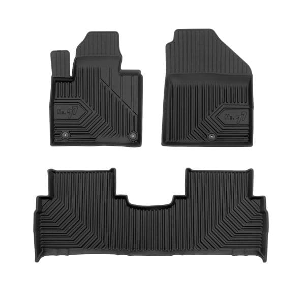 Set covorase cauciuc 3 piese No. 77, negru, potrivit KIA SORENTO I, SORENTO II, SORENTO III 08.02-
