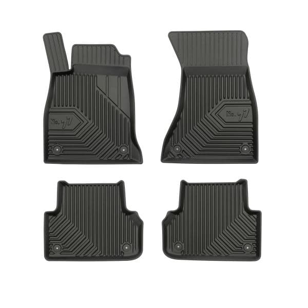 Set covorase cauciuc 4 piese No. 77, fata spate negru, potrivit AUDI A4 ALLROAD B9, A4 B9 05.15-