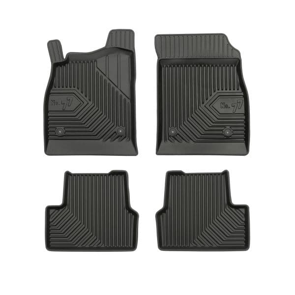 Set covorase cauciuc 4 piese No. 77, fata spate negru, potrivit CHEVROLET CRUZE; OPEL ASTRA J, ASTRA J GTC 05.09-