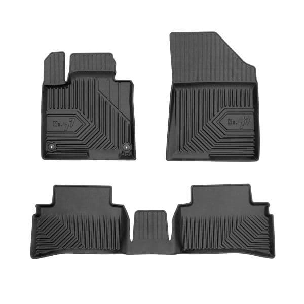 Set covorase cauciuc 4 piese No. 77, fata spate negru, potrivit KIA SPORTAGE V 09.21-, SUV, (does not fit Hybrid)