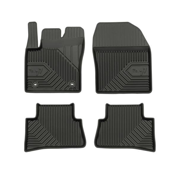 Set covorase cauciuc 4 piese No. 77, fata spate negru, potrivit TOYOTA C-HR 10.16-