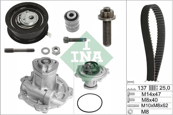 Set pompa apa + curea dintata potrivit AUDI A4 B5, A6 C5; VW GOLF III, PASSAT B3 B4, PASSAT B5, SHARAN, VENTO 1.9D 1.9DH 08.93-05.03