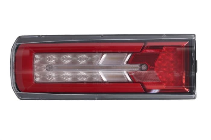 Stop spate dreapta (LED, 24V, cu intermitent, cu far de ceata, lumina de marsarier, cu stop, lumina de parcare, cu iluminare placuta, reflector ) potrivit MERCEDES ACTROS MP4 MP5, ANTOS 03.00-