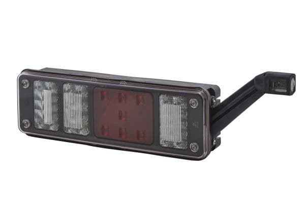 Stop spate dreapta (LED, 24V, cu intermitent, cu far de ceata, lumina de marsarier, cu stop, lumina de parcare, reflector triunghiular, cu lampa cu brat prelungitor)