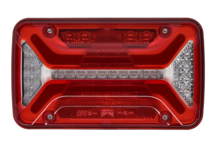 Stop spate dreapta MULTILED III (LED, 12 24V, cu intermitent, cu far de ceata, marsarier, cu stop, lumina de parcare, reflector triunghiular, conector: 2x ASS2 2PIN ASS2 7PIN) potrivit ADR