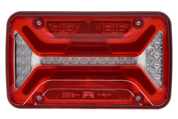 Stop spate dreapta MULTILED III (LED, 12 24V, cu intermitent, cu far de ceata, marsarier, cu stop, lumina de parcare, reflector triunghiular, conector: 2x SuperSeal 2PIN AMP 7PIN) potrivit ADR