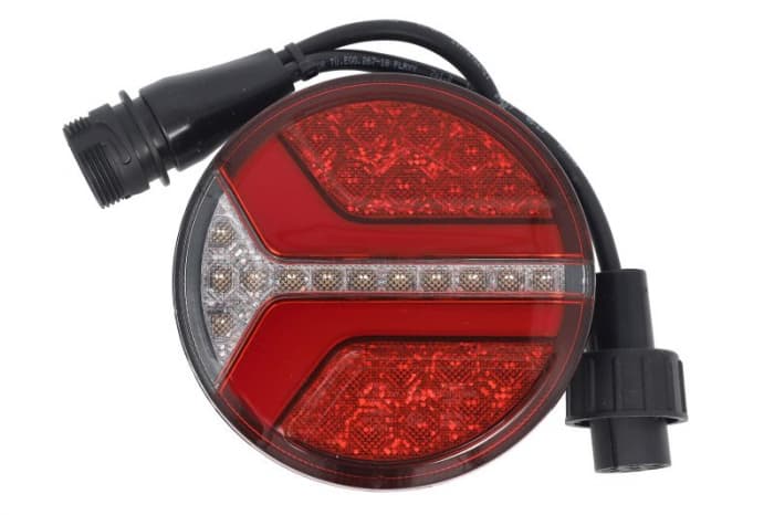 Stop spate stanga dreapta ECOrotund (LED, 12 24V, cu intermitent, cu stop, lumina de parcare, fara proiector, lungime cablu: 0,3m, surub, conector: 2 x ASS2 2PIN ASS2 7PIN)