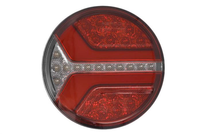 Stop spate stanga dreapta ECOrotund (LED, 12 24V, cu intermitent, cu stop, lumina de parcare, fara proiector, surub, conector: 2x SuperSeal 2PIN AMP 7PIN)