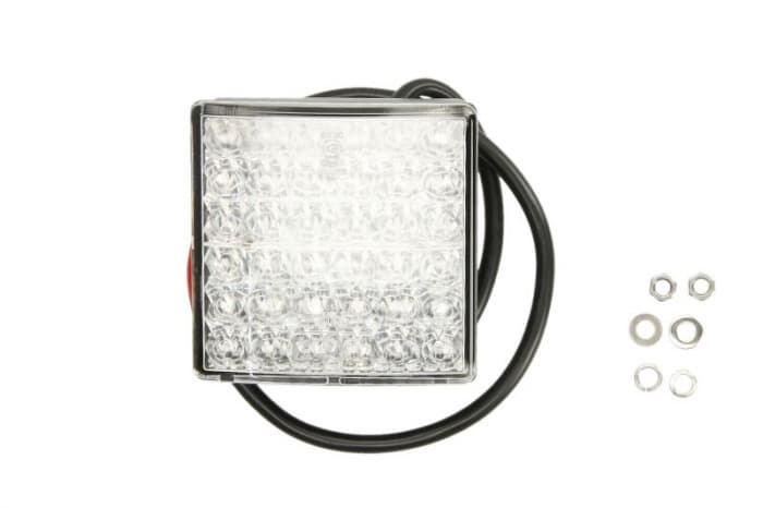 Stop spate stanga dreapta (LED, 24V, cu intermitent, cu stop, lumina de parcare, lungime cablu: 0,5m 80x80mm)