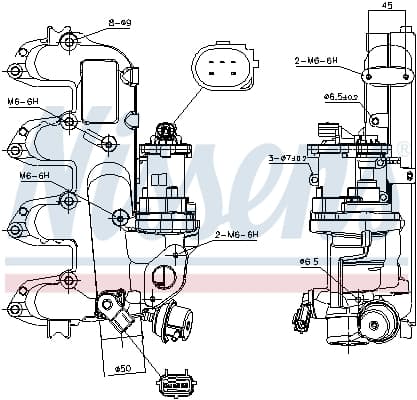 Supa EGR potrivit FORD GALAXY II, S-MAX, TOURNEO CONNECT 1.8D 06.02-06.15