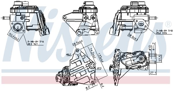 Supapa EGR potrivit AUDI A3; SEAT ALTEA, ALTEA XL, LEON, TOLEDO III; SKODA OCTAVIA II; VW EOS, GOLF PLUS V, GOLF V, JETTA III, PASSAT B6, TOURAN 2.0 05.03-11.10