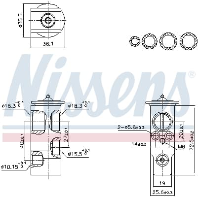 Supapa expansiune climatizare potrivit HONDA CIVIC VIII; TOYOTA AURIS, COROLLA, RAV 4 III, RAV 4 IV 1.3H-3.5 09.05-09.19