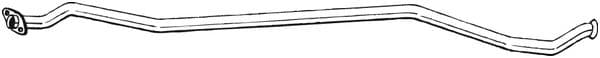 Teava evacuare mijloc (x2230mm) CITROEN SAXO; PEUGEOT 106 II 1.1 1.4 intre 1996-2004